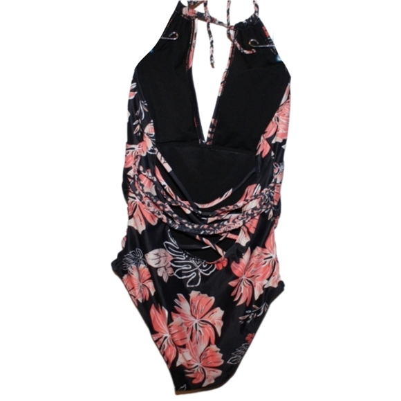 Women's Floral Ruched Bathing Suit - Picture 9 of 16